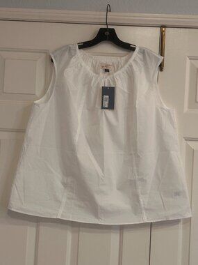 Women's Keyhole Gathered Blouse Universal Thread White XXL NWT